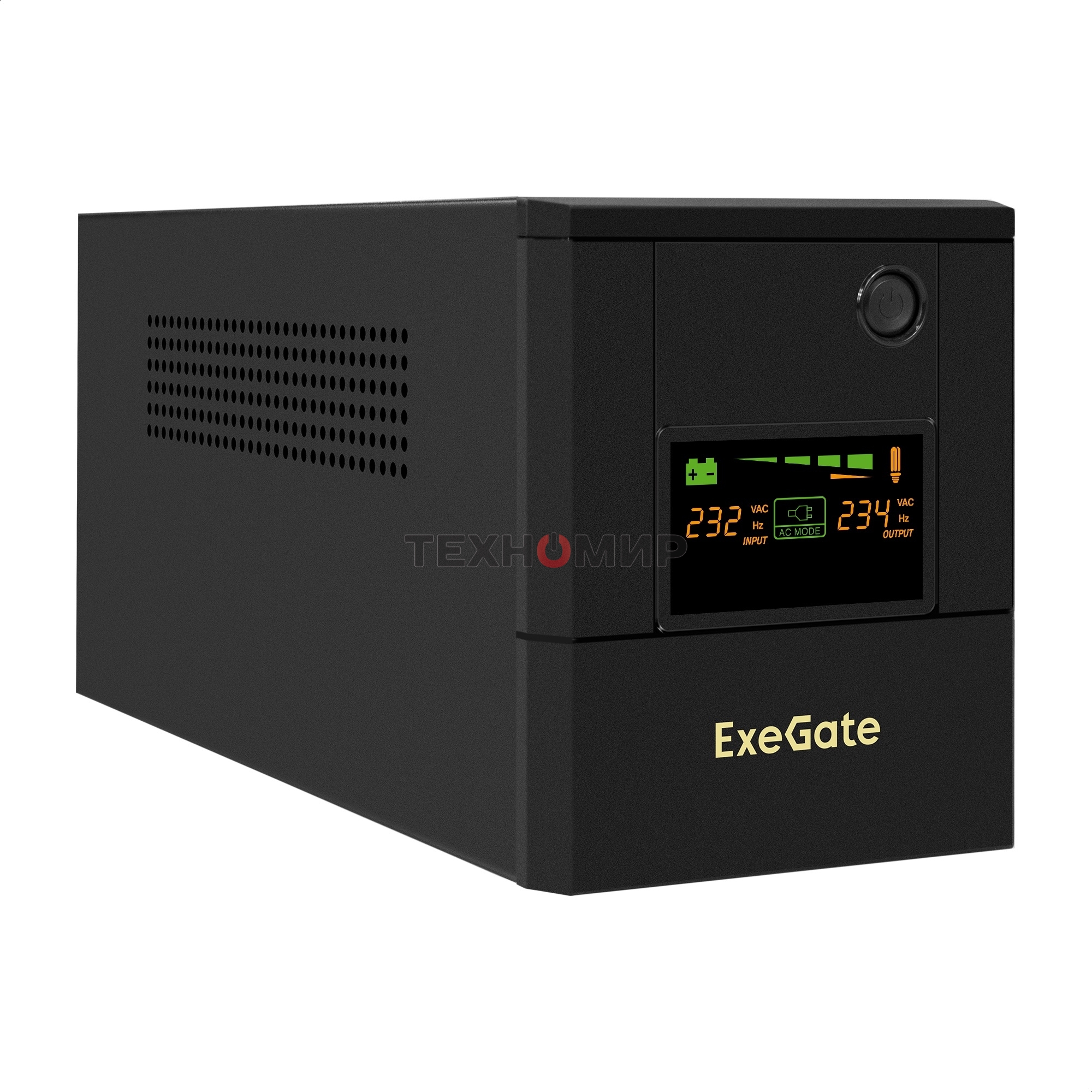 Источник бесперебойного питания ExeGate Smart LB-2000.LCD.AVR.8C13 (2000VA/1200W, цветной LCD, AVR, 8 хC13, батарея 12V 9Ah - 2 шт., металлический корпус, Black)