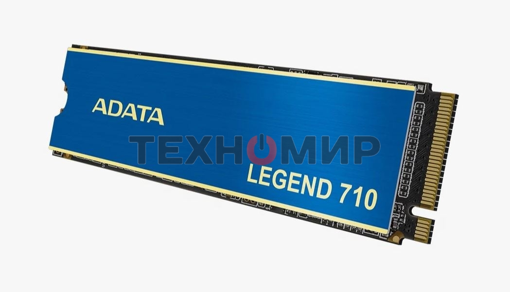 Накопитель SSD ADATA LEGEND 710, 512Gb, PCIe 3.0 x4, M.2 2280, NVMe, R/W 2400/1600, с радиатором