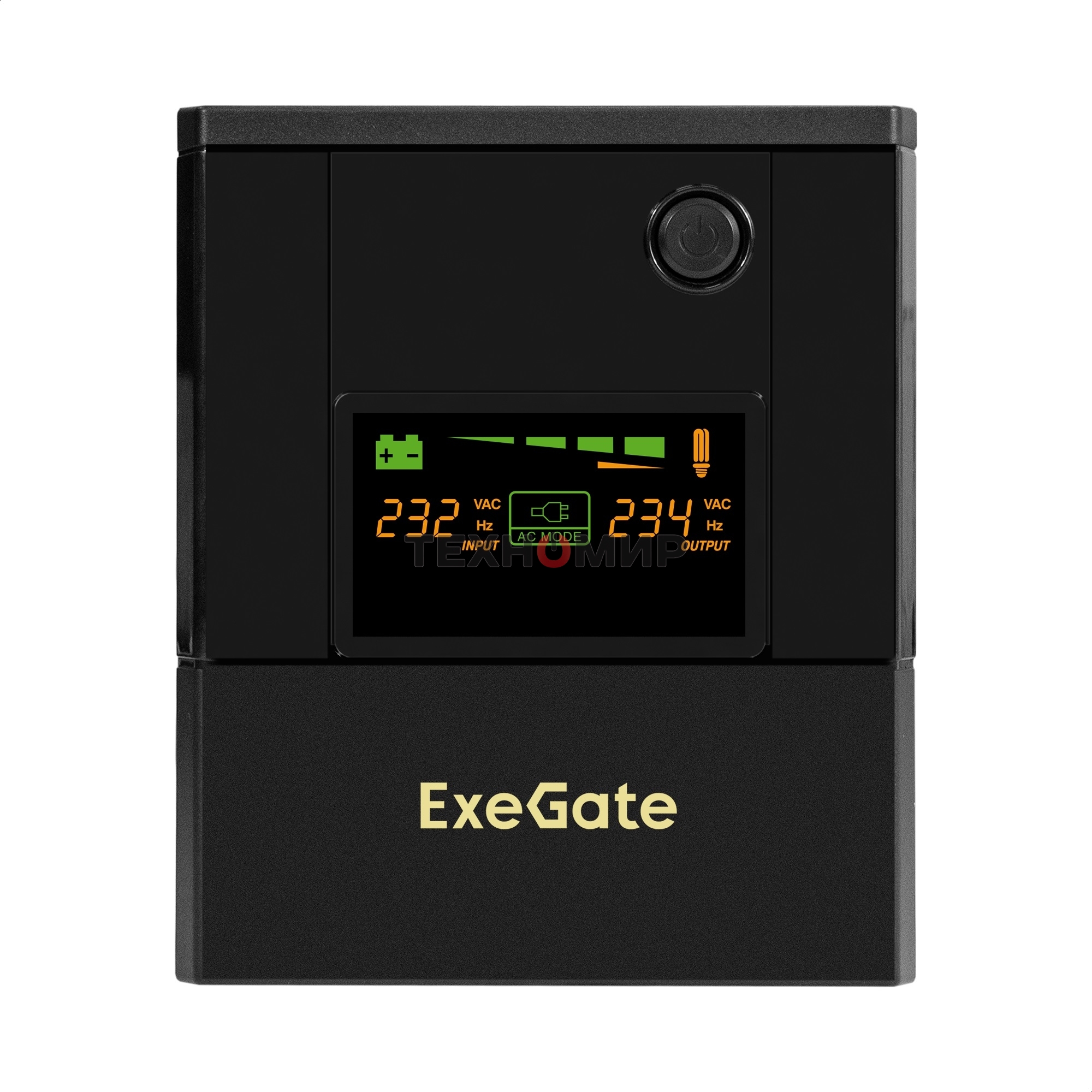 Источник бесперебойного питания ExeGate Smart LB-2000.LCD.AVR.8C13 (2000VA/1200W, цветной LCD, AVR, 8 хC13, батарея 12V 9Ah - 2 шт., металлический корпус, Black)