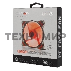 Вентилятор для корпуса Crown CMCF-12025S-1220 черный/красный, 120 мм, 1650 об/мин, 28 дБ, 3 pin