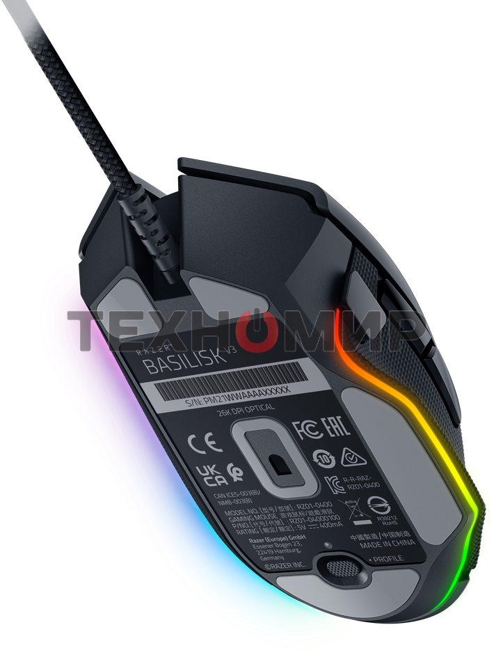 Мышь проводная Razer Basilisk V3 черный, 26000 dpi, USB, кнопки - 11
