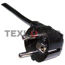 Шнур питания LANMASTER C19-Schuko угловая, 3х1.5, 220В, 16А, черный, 0.5 м.