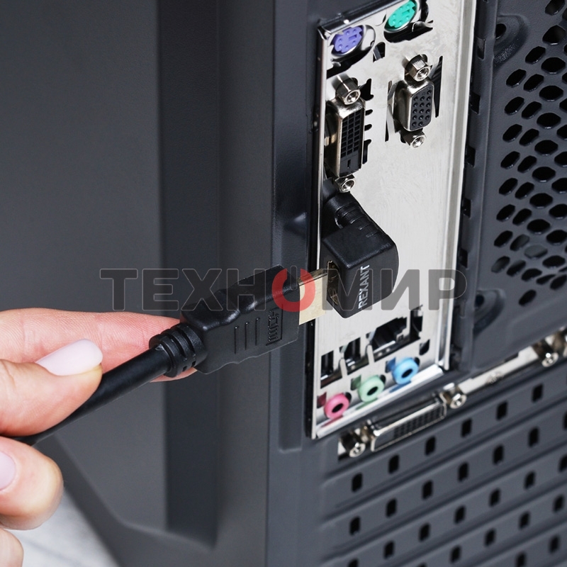Переходник штекер Rexant HDMI - гнездо HDMI, угловой