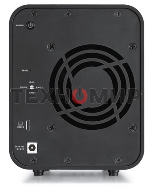 Сетевое хранилище TerraMaster D2-320 DAS tower/JBOD,RAID0,1/up to 2 SATA(3,5' or 2,5')/1xUSB3.1 Type-C gen2/1xPS/1YW