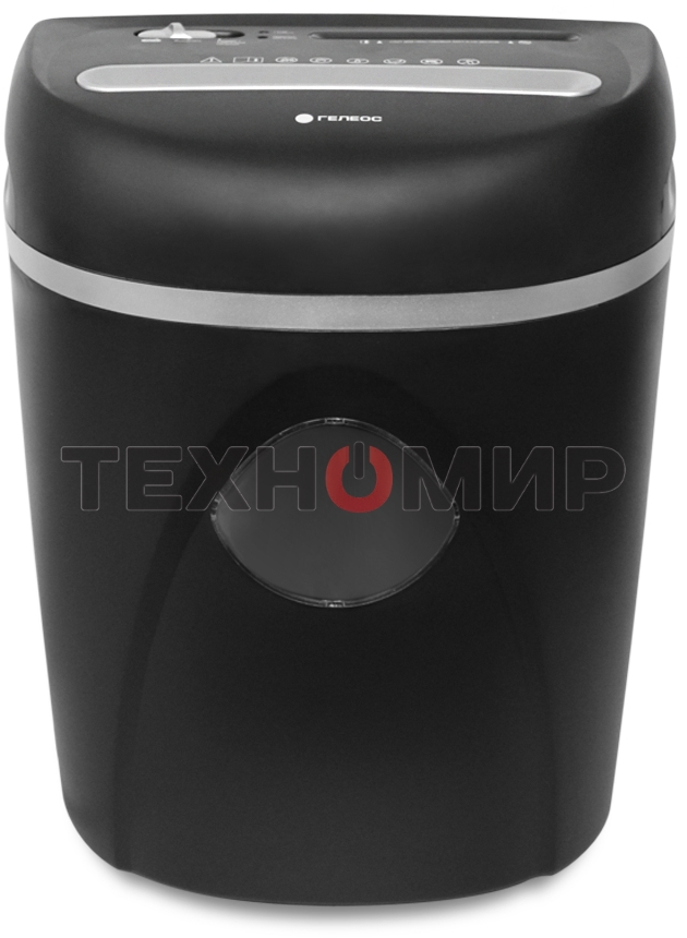 Шредер ГЕЛЕОС Уничтожитель документов УП23-4 DIN P-4 (4 ур-нь секр.), фрагмент 3,9х35мм, 14-16 лист (70г/м2), CD/пл.карты/скрепки/скобы, 23 л.