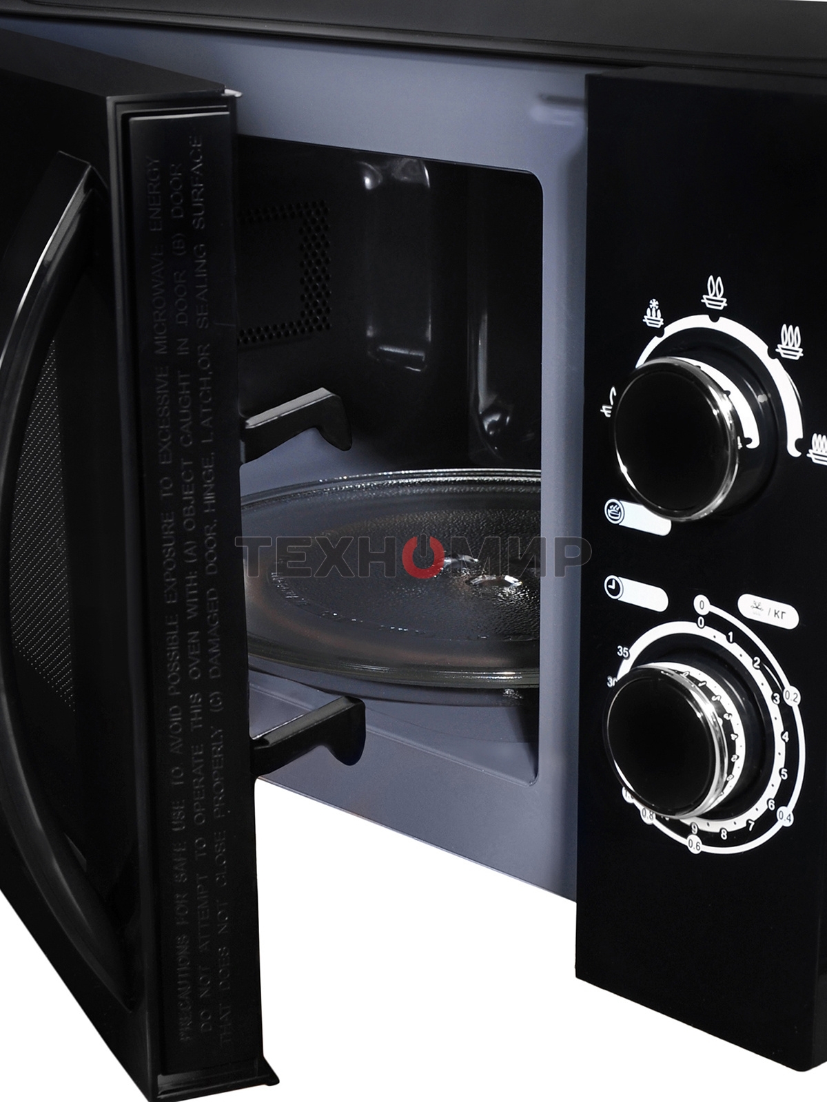 Микроволновая печь Hyundai HYM-M2063 черный, 20 л, 700 Вт, переключатели - поворотный механизм