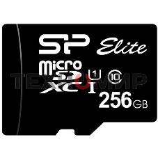 Флеш карта microSDXC 256Gb Class10 Silicon Power SP256GbSTXBV1V20 Elite w/o adapter