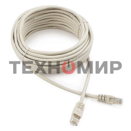 Патч-корд UTP Cablexpert PP6U-10M cat.6, 10м, литой, многожильный, серый