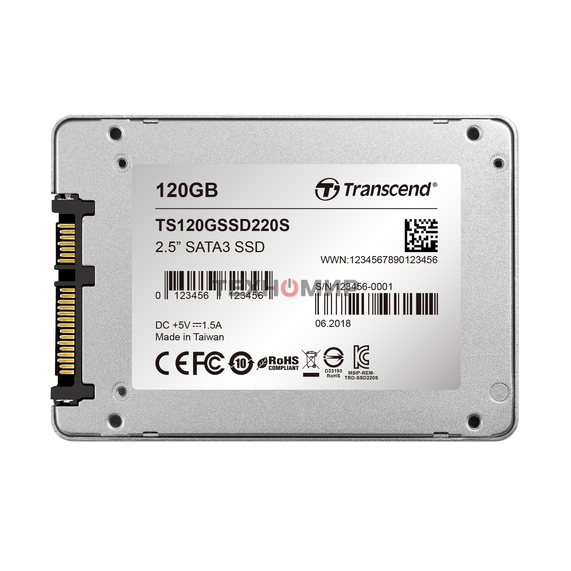 Накопитель SSD Transcend SATA III 120Gb TS120GSSD220S 2.5