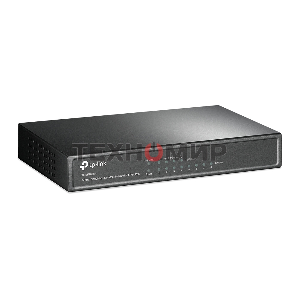Коммутатор TP-Link SMB TL-SF1008P Коммутатор 8-port 10/100M Desktop PoE Switch
