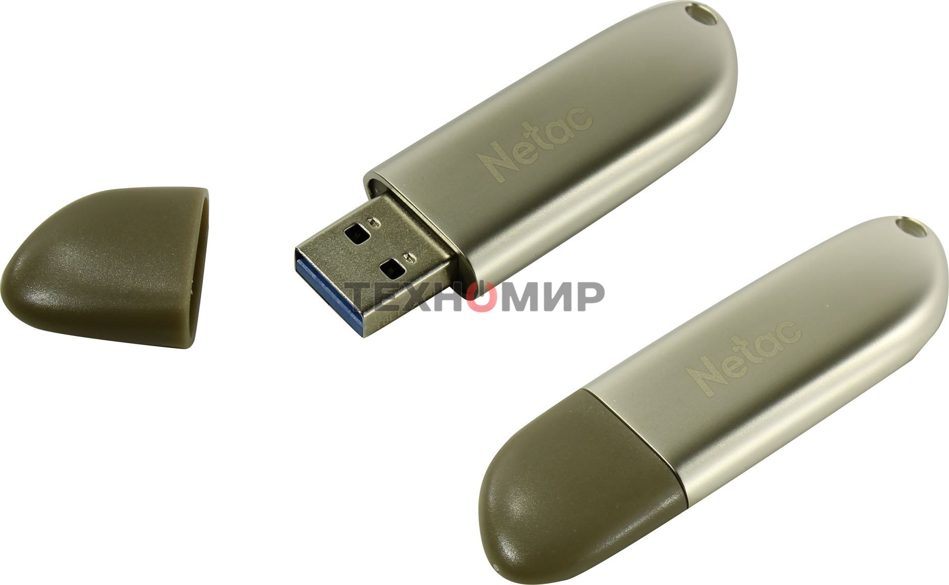 Флешка USB Netac U352 (NT03U352N-032G-20PN), 32Gb, USB 2.0, R/W 50/15, серебристый