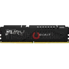 Оперативная память Kingston Fury Beast, DDR5, 16GB (1x16 GB), 5200 MHz, CL40, DIMM, с радиатором, черный