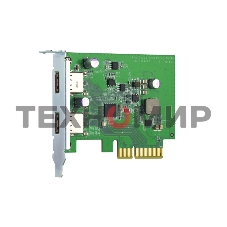 Карта расширения QNAP QXP-10G2U3A USB Dual Port Adapter, 2 x 10Gb/s USB 3.2 Gen 2, PCIe Gen3 x2