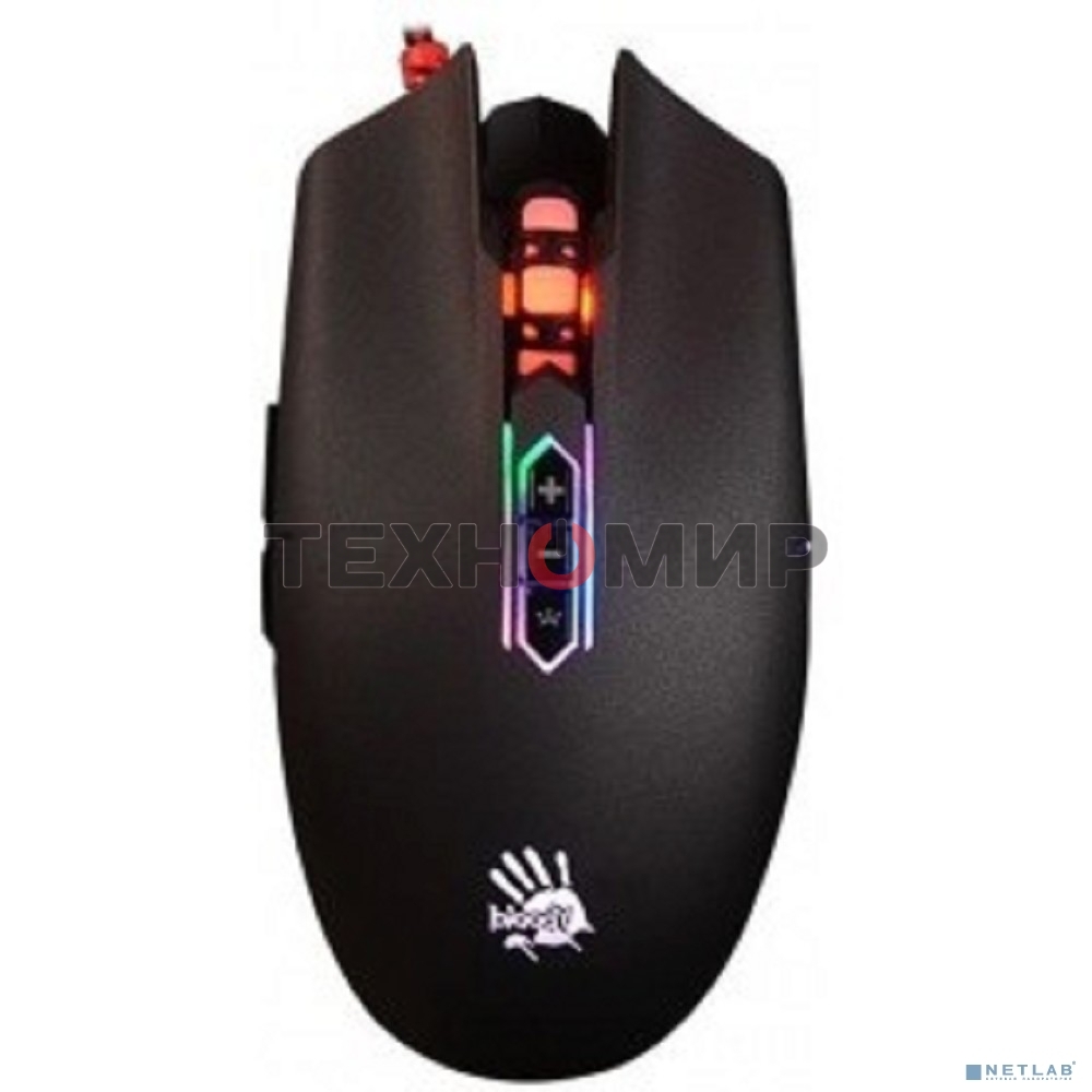 Мышь проводная A4Tech Bloody Q80 черный, 3200 dpi, USB, кнопки - 8