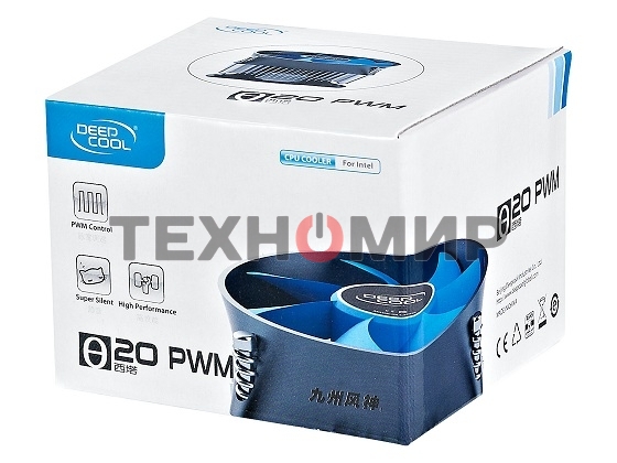 Кулер для процессора DEEPCOOL THETA 20 PWM черный, 100 мм, алюминий, 2400 об/мин, 32.5 дБ, 4 pin, 95 Вт, 60 мм