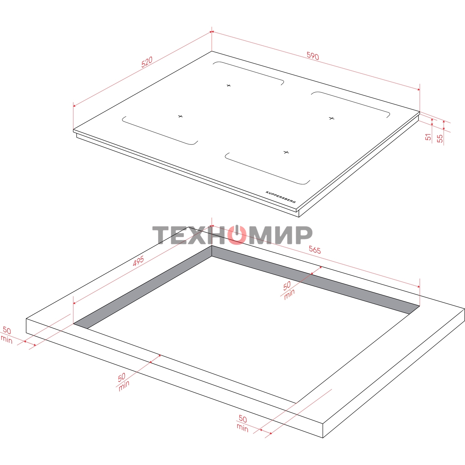 Индукционная варочная панель Kuppersberg ICI 629