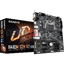 Материнская плата Gigabyte H410M S2H V2, LGA 1200, Intel H470, 2xDDR4, 4xSATA, 1xM.2, 1xPCIe 3.0 x16, 2xPCIe 3.0 x1, 1xDVI-D, 1xHDMI, 1xVGA, 1x 1Gb LAN, 2xUSB-A 3.2 Gen 1, 4xUSB-A 2.0, 3x3.5 мм, 7.1, Micro ATX