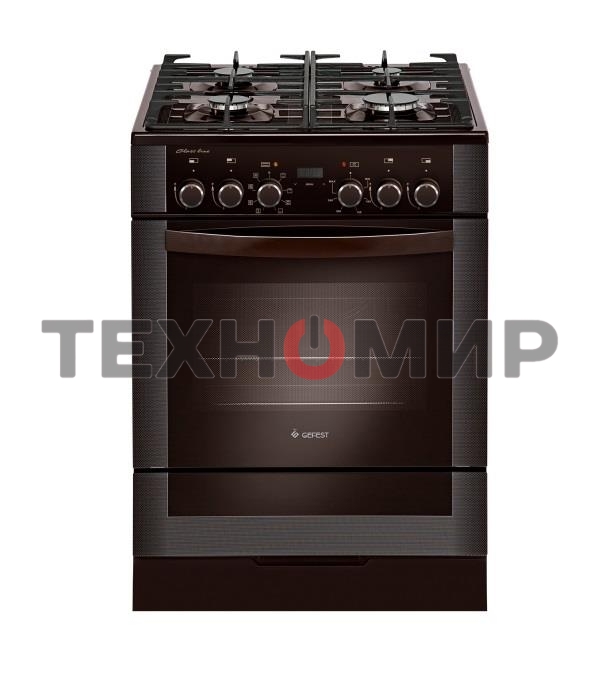 Плита комбинированная Gefest ПГЭ 6502-03 0045 коричневый, конфорок 4 газовых, духовка 55 л, 60 см x 85 см x 60 см