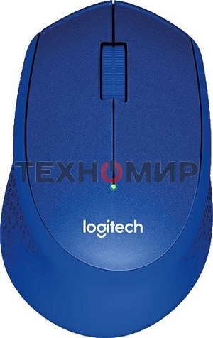 Мышь беспроводная Logitech M330 SILENT PLUS синий, 1000 dpi, радиоканал, USB, кнопки - 3