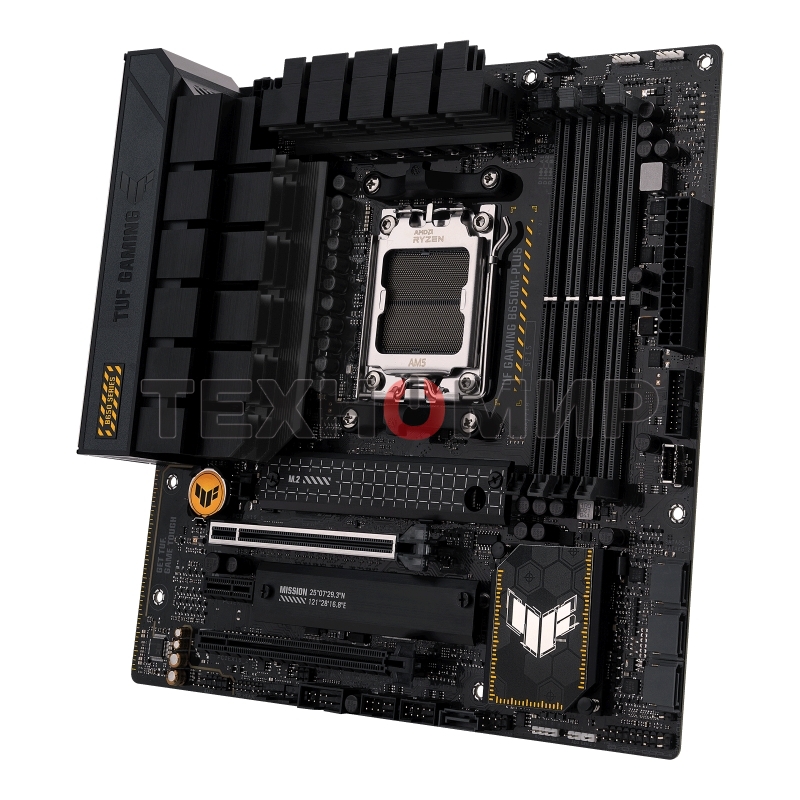 Материнская плата ASUS TUF GAMING B650M-PLUS, AM5, AMD B650, 4xDDR5, 4xSATA, 2xM.2, 1xPCIe 4.0 x16, 1xPCIe 4.0 x4, 1xDP, 1xHDMI, 1x 2.5Gb LAN, 4xUSB-A 3.2 Gen 2, 1xUSB-A 3.2 Gen 1, 1xUSB-C 3.2 Gen 2x2, 5x3.5 мм, 7.1, mATX