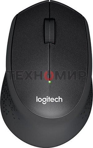 Мышь беспроводная Logitech M330 SILENT PLUS черный, 1000 dpi, радиоканал, USB, кнопки - 3
