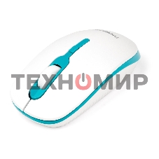 Мышь беспроводная Гарнизон GMW-460-2 белый/бирюзовый, 1600 dpi, радиоканал, USB, кнопки - 4