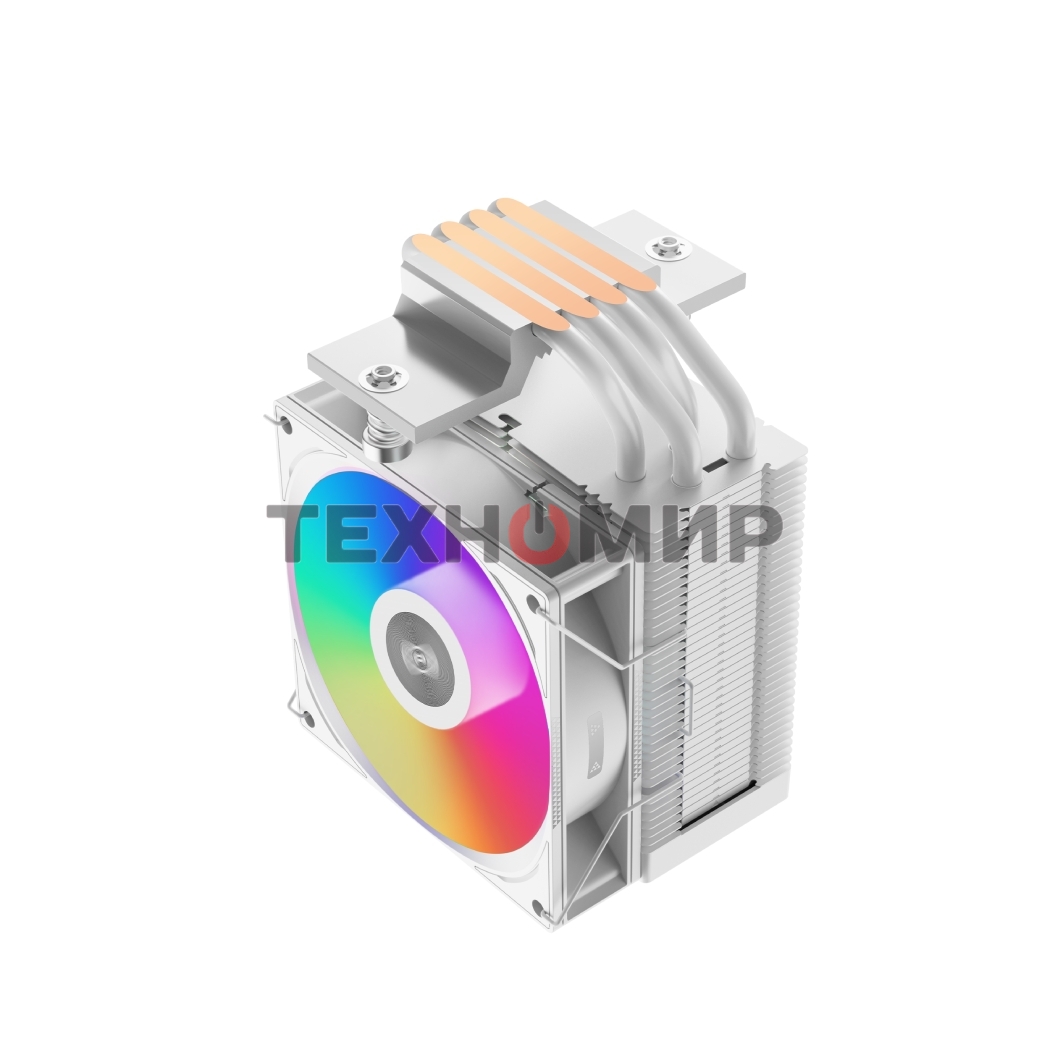 Кулер PCCooler R400 ARGb белый 92мм алюминий+медь 2200rpm 30db 4-pin 180W 133мм