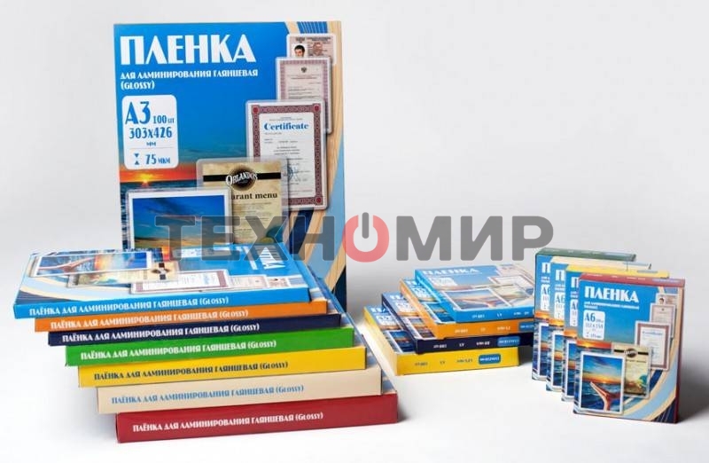 Пленка для ламинирования Office Kit 100мкм A4 (100 шт) глянцевая 216x303 мм PLP10623