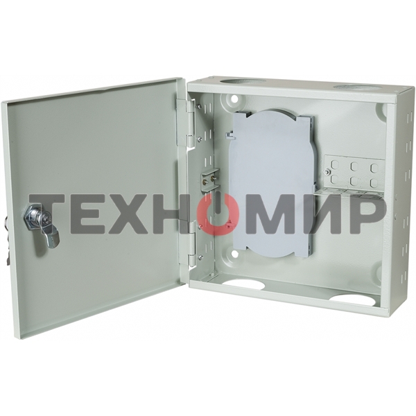 Кросс оптический настенный на 8 SC адаптеров, металлический с замком