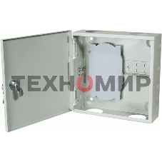 Кросс оптический настенный на 8 SC адаптеров, металлический с замком