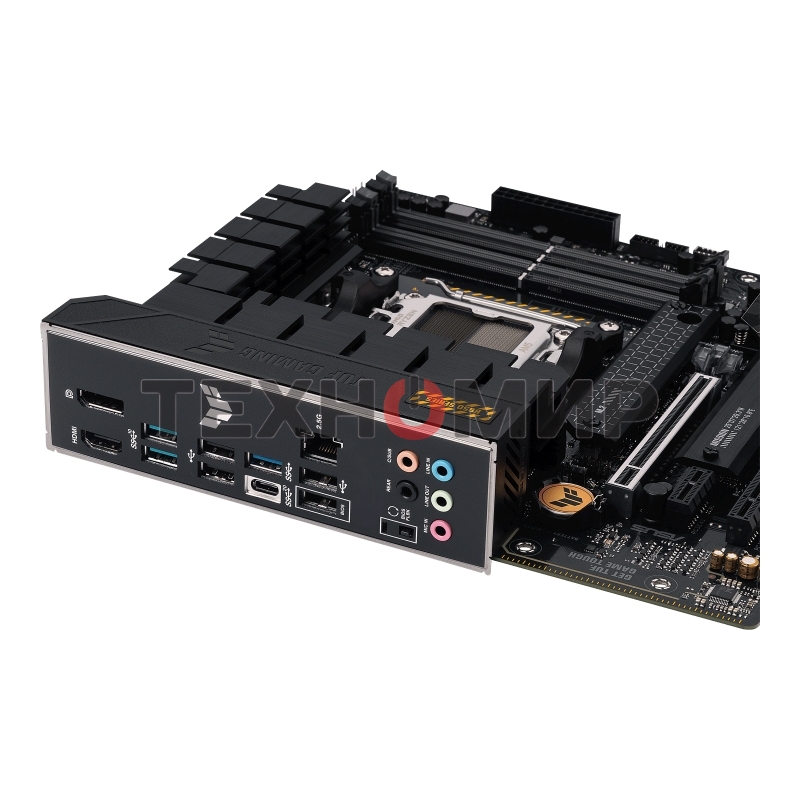 Материнская плата ASUS TUF GAMING B650M-PLUS, AM5, AMD B650, 4xDDR5, 4xSATA, 2xM.2, 1xPCIe 4.0 x16, 1xPCIe 4.0 x4, 1xDP, 1xHDMI, 1x 2.5Gb LAN, 4xUSB-A 3.2 Gen 2, 1xUSB-A 3.2 Gen 1, 1xUSB-C 3.2 Gen 2x2, 5x3.5 мм, 7.1, mATX