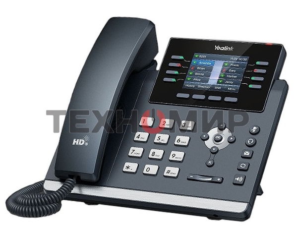 IP-телефон YEALINK SIP-T44W, 12 аккаунтов, 2 порта USB, Wi-Fi, цветной экран 2.8