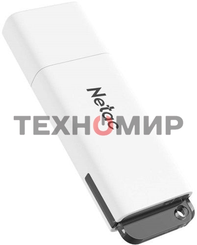 Флешка USB Netac U185 (NT03U185N-032G-20WH), 32Gb, USB 2.0, R/W 25/10, белый/серый