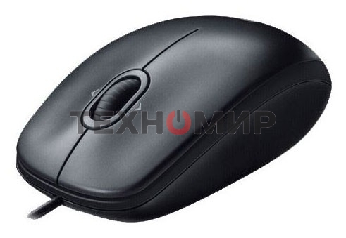 Мышь проводная Logitech M100/100R DARK/GREY (темно-серая/черная), 1000 dpi, USB, кнопки - 3