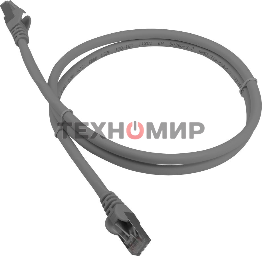Кабель Патч-корд LANMASTER LSZH FTP cat.6a, 1.0 м, серый
