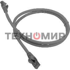 Кабель Патч-корд LANMASTER LSZH FTP cat.6a, 1.0 м, серый