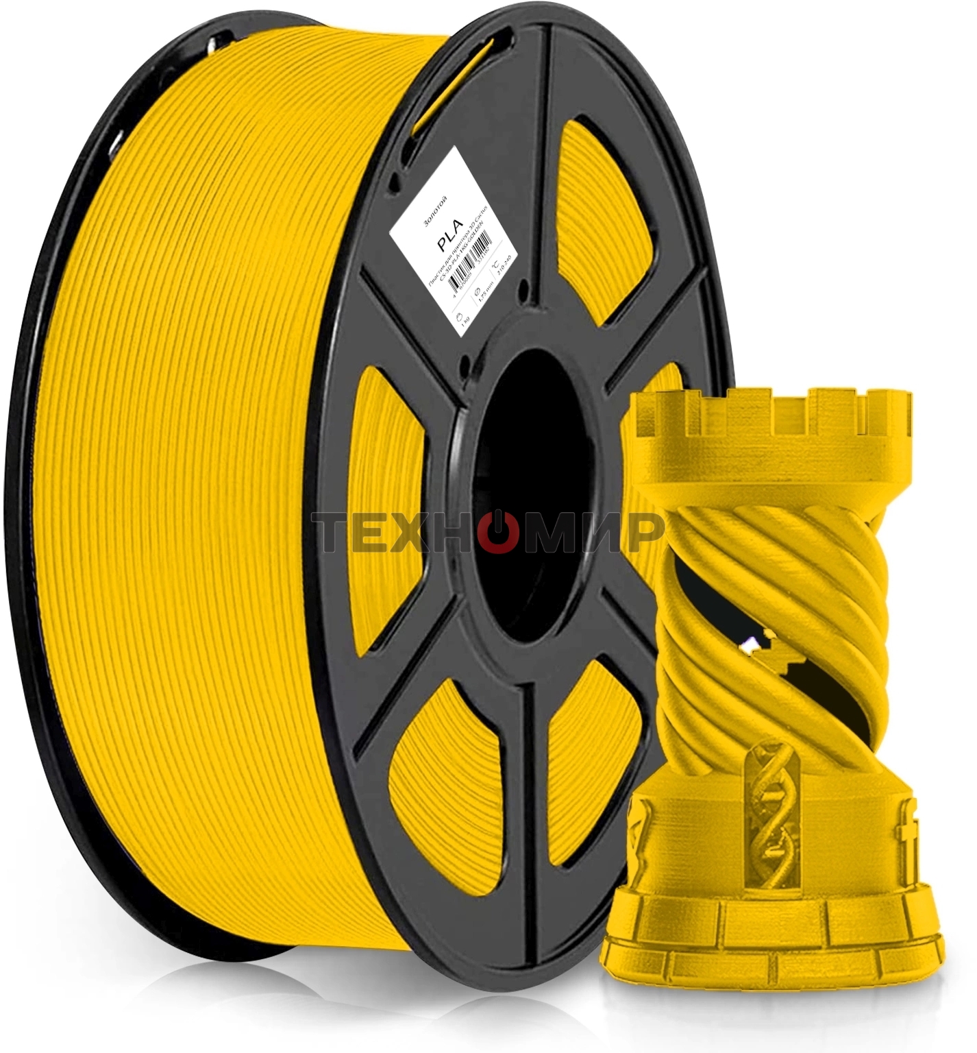 Пластик для принтера 3D Cactus CS-3D-PLA-1KG-GOLDEN PLA d1.75мм 1кг 1цв.