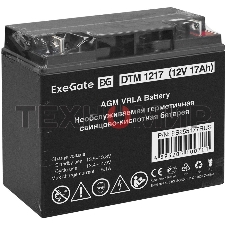Батарея для ИБП ExeGate ES255177RUS DTM 1217/EXS12170 (12V 17Ah), клеммы под болт М5
