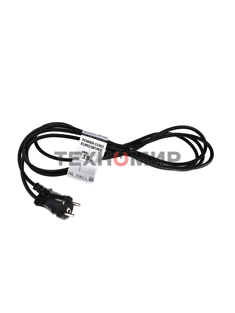 Кабель компьютер - розетка 3 м 220V (Европейский стандарт) VCOM/TELECOM