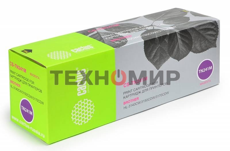 Картридж лазерный Cactus CS-TN241M пурпурный (1400 стр.) для принтеров Brother HL-3170CDW