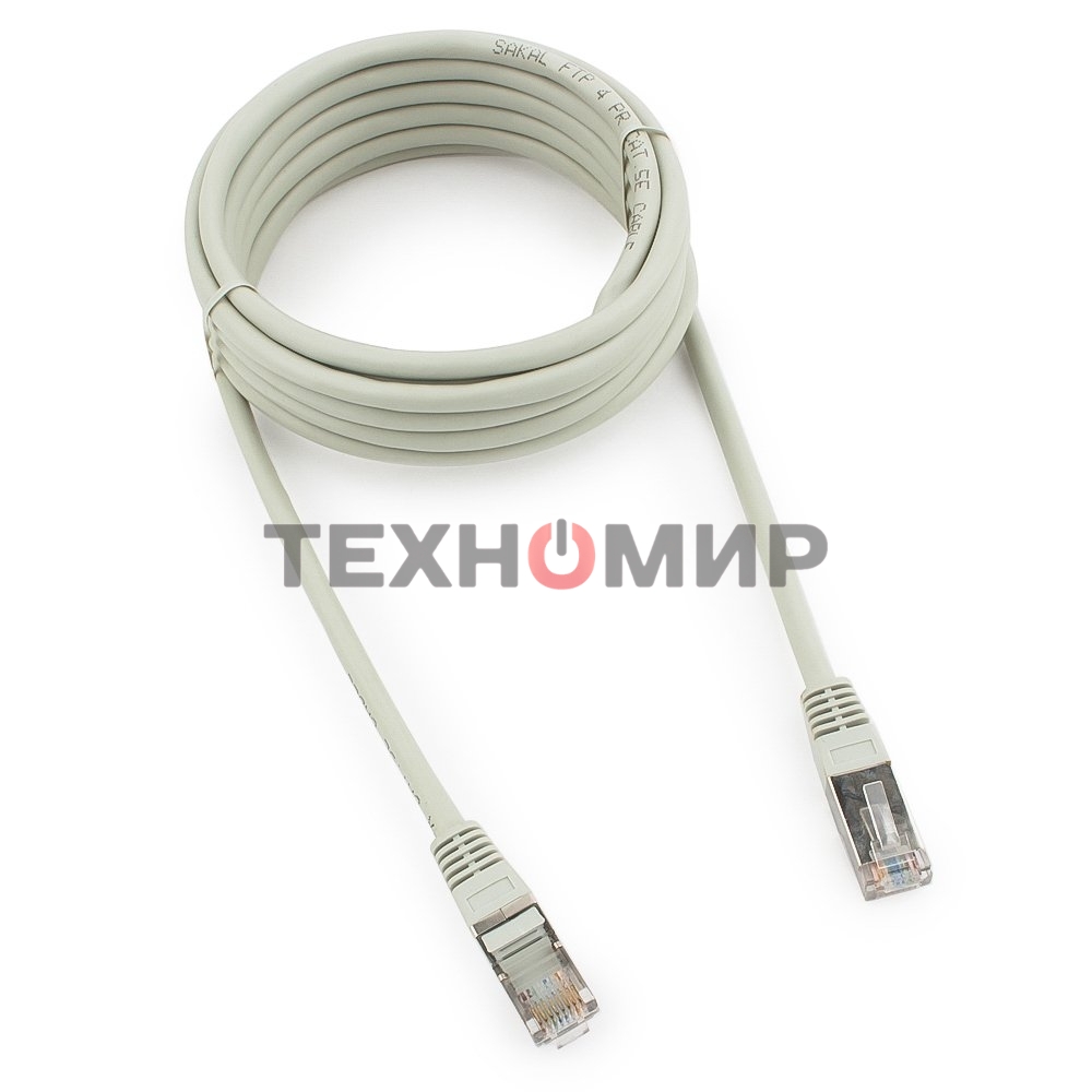 Патч-корд FTP Cablexpert cat.5e, 3м, литой, многожильный серый