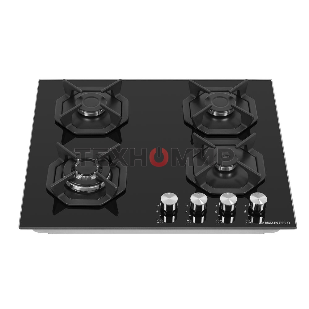 Газовая варочная панель Maunfeld EGHG.64.23CB/G, 4 конфорки, закаленное стекло, черный