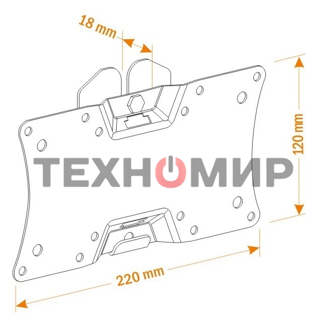 Кронштейн для телевизора Holder LCDS-5060 черный глянец 19