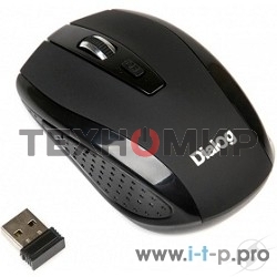 Комплект клавиатура+мышь Dialog Pointer KMROP-4020U беспроводной, USB, 1600 DPI, чёрный