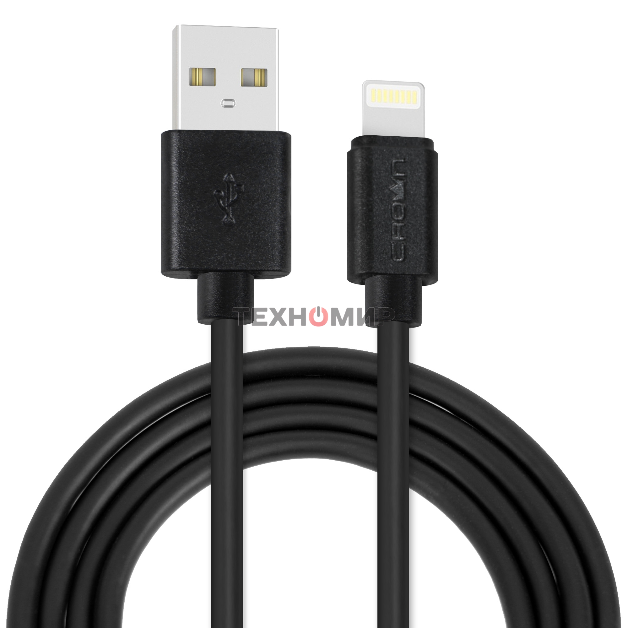Кабель Crown USB - Lightning CMCU-1012L черный