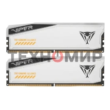 Оперативная память Patriot Viper Elite 5 TUF Gaming, DDR5, 48GB (2x24 GB), 6000 MHz, CL36, DIMM, радиатор, RGB, белый