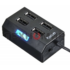 Разветвитель USB 2.0 Buro BU-HUB4-U2.0 4порт. черный