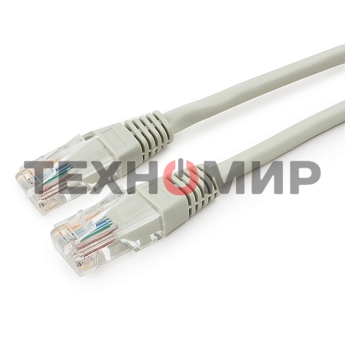 Патч-корд медный UTP Cablexpert PP10-3M cat.5e, 3м, литой, многожильный, серый