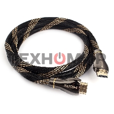 Кабель Cablexpert HDMI CCP-HDMI8К-1.5M, 19M/19M, v2.1, 8К, медь, позол.разъемы, экран, оплетка, 1.5м, черный, пакет