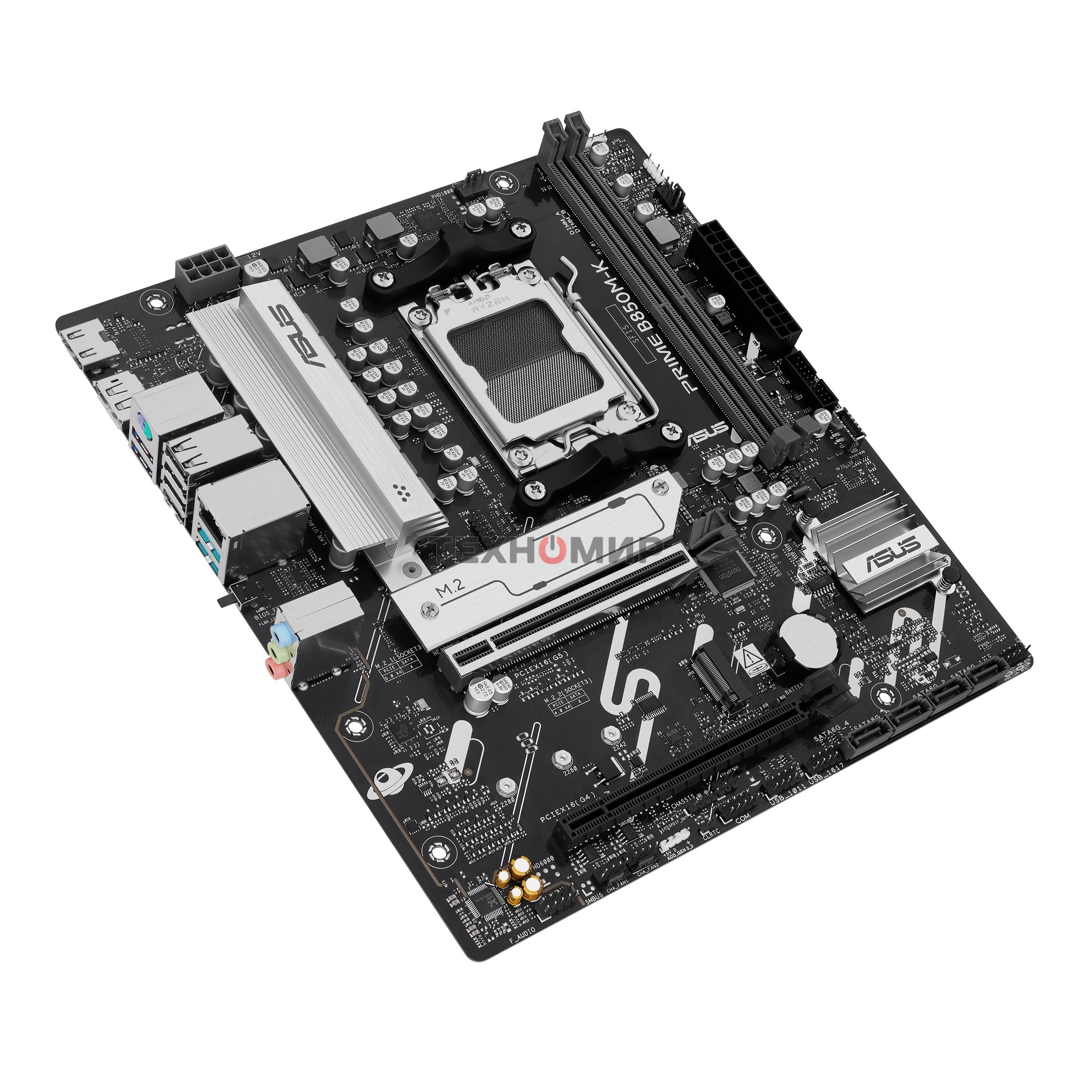 Материнская плата ASUS PRIME B850M-K, AM5, AMD B850, 2xDDR5, 4xSATA, 2xM.2, 1xPCIe 5.0 x16, 1xPCIe 4.0 x8, 1xDP, 1xHDMI, 1x2.5Gb LAN, 2xUSB-A 10Gbps, 2xUSB-A 5Gbps, 4xUSB-A 2.0, 1xPS/2, 3x3.5 мм, 7.1, mATX